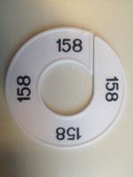 Maatring 9cm wit/zwart 158