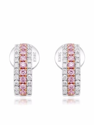 HYT Jewelry puces d'oreilles Argyle Pink en or 18ct ornées de diamants - Rose