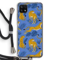 Luipaard: Samsung Galaxy A22 5G Transparant Hoesje met koord