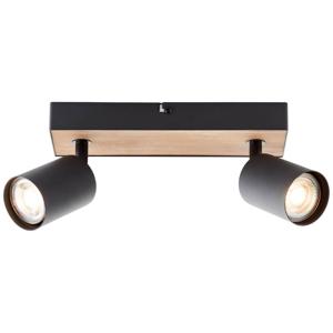 Brilliant 2-lichts lampJello Wood zwart met hout - G93069/76