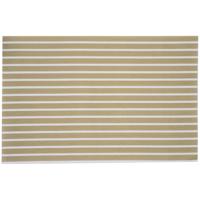 Cosy & Trendy Placemats rechthoekig - geweven goud/wit - 30 x 45 cm - Tafel dekken
