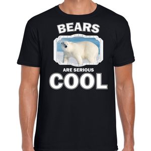 Dieren grote ijsbeer t-shirt zwart heren - bears are cool shirt