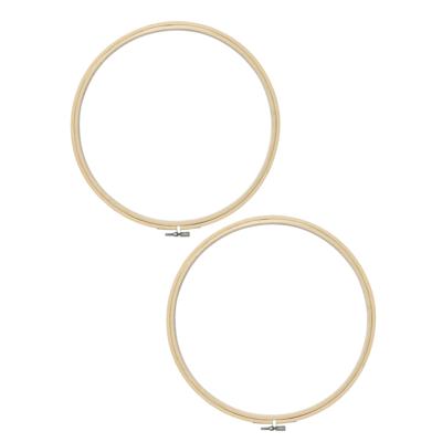 Houten ronde borduurring - 2x stuks - Dia 25 cm - Borduurframe - Borduren - Hobby - Knutselen