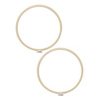Houten ronde borduurring - 2x stuks - Dia 25 cm - Borduurframe - Borduren - Hobby - Knutselen