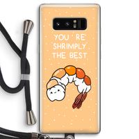You're Shrimply The Best: Samsung Galaxy Note 8 Transparant Hoesje met koord
