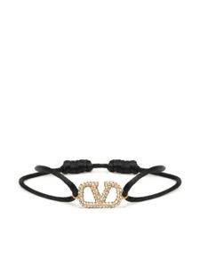 Valentino Garavani ceinture VLOGO Signature à ornements en cristal - Noir