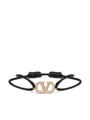 Valentino Garavani ceinture VLOGO Signature à ornements en cristal - Noir
