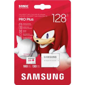 Samsung Sonic Edition - Knuckles microSDXC-kaart Retail 128 GB A2 Application Performance Class, v30 Video Speed Class, UHS-I U3 Speciale editie “Sonic The