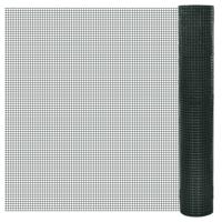 VidaXL Kippengaas 25x1 m gegalvaniseerd staal met pvc-coating groen