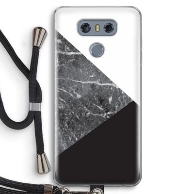 Combinatie marmer: LG G6 Transparant Hoesje met koord