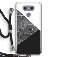 Combinatie marmer: LG G6 Transparant Hoesje met koord