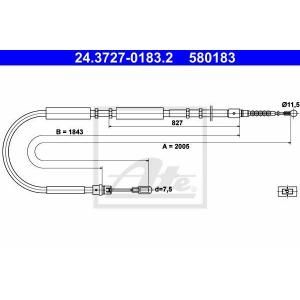 Ate Handremkabel 24.3727-0183.2