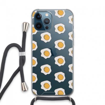 Bacon to my eggs #1: iPhone 13 Pro Max Transparant Hoesje met koord