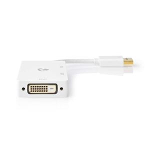Nedis DisplayPort-Adapter | DisplayPort Male | Schakelbaar | 0.2 m | Wit | 1 stuks - CCGB37366WT02 CCGB37366WT02