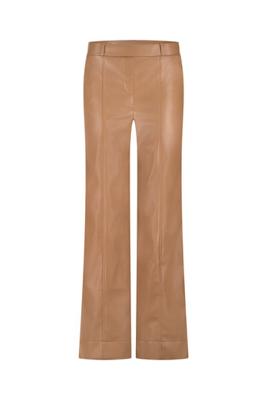 Josie faux leather trousers - cognac - 13179