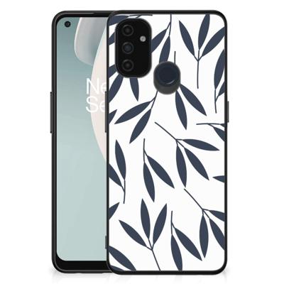 OnePlus Nord N100 Bloemen Hoesje Leaves Blue