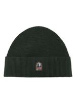 Parajumpers bonnet en maille nervurée à patch logo - Vert