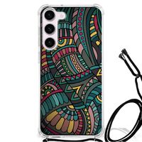 Samsung Galaxy S23 Doorzichtige Silicone Hoesje Aztec - thumbnail