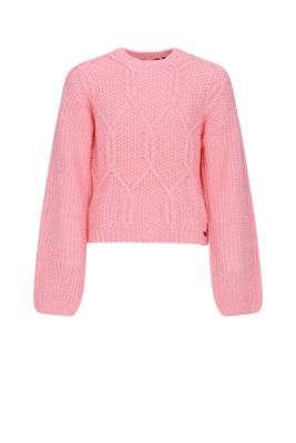 NoBell winter sweater meisjes - roze - Katy - gebreid