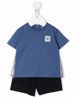 Emporio Armani Kids ensemble à logo imprimé - Bleu