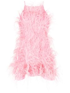 Cult Gaia robe Shannon ornée de plumes - Rose