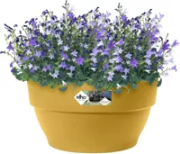 Elho Vibia Campana schaal rond 27 cm honinggeel