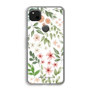 Botanical sweet flower heaven: Google Pixel 4a Transparant Hoesje