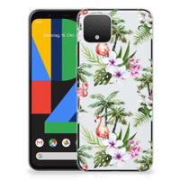 Google Pixel 4 | TPU Hoesje | Flamingo Palms