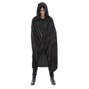 Halloween Dracula cape - voor volwassenen - zwart - fluweel - L182 cm