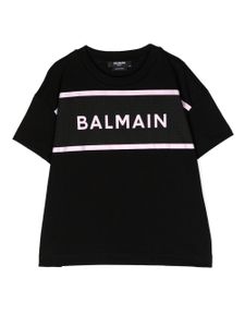 Balmain Kids t-shirt en coton à logo imprimé - Noir