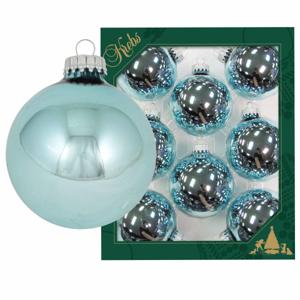 Kerstballen - 8x st - starlight blauw - 7 cm - glas - kerstversiering