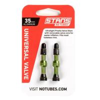 STANS Stan&apos;s valve stem aluminium (pair) - universal, presta - green - 35mm