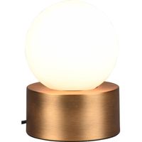 LED Tafellamp - Tafelverlichting - Trion Celda - E14 Fitting - Rond - Oud Brons - Aluminium - thumbnail