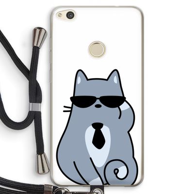 Cool cat: Huawei Ascend P8 Lite (2017) Transparant Hoesje met koord