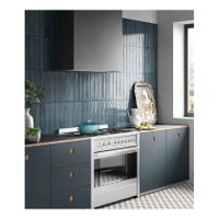 Del Conca Frammenti Wandtegel | 7.5x40 cm | Glans Blauw
