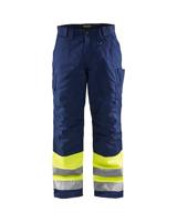 Blåkläder Winterwerkbroek High-Vis 18621811 | High Vis Geel/Marineblauw | Maat D88 - 7330509369555