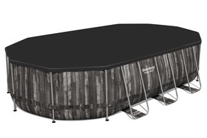 Bestway Power Steel Oval zwembad - 610 x 366 x 122 cm - met filterpomp en accessoires