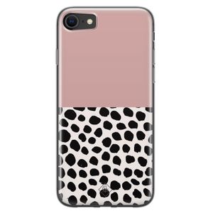 iPhone SE 2020 siliconen hoesje - Pink dots