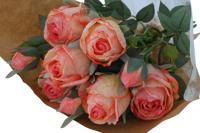 Countryfield Kunstboeket Rosa roze H44cm