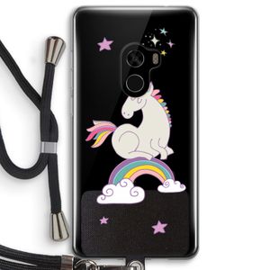 Regenboog eenhoorn: Xiaomi Mi Mix 2 Transparant Hoesje met koord