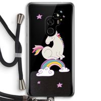 Regenboog eenhoorn: Xiaomi Mi Mix 2 Transparant Hoesje met koord