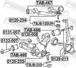 Draagarmrubber TAB466