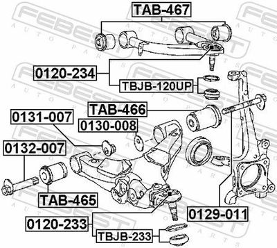Draagarmrubber TAB466