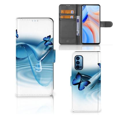 OPPO Reno 4 Pro 5G | Telefoonhoesje | Met pasjeshouder | Vlinders