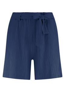 Tramontana Crinkled Wide-leg Shorts S01-16-102 Korte Broeken 005035-navy