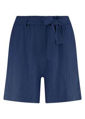Tramontana Crinkled Wide-leg Shorts S01-16-102 Korte Broeken 005035-navy