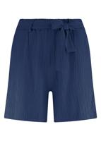 Tramontana Crinkled Wide-leg Shorts S01-16-102 Korte Broeken 005035-navy