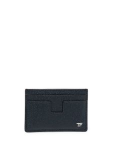 TOM FORD porte-cartes en cuir à plaque logo - Bleu