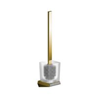 Toiletborstelhouder Sapho Soul Crystal Hangend Vierkant 8.8x41.5x8.6 cm Goud - thumbnail