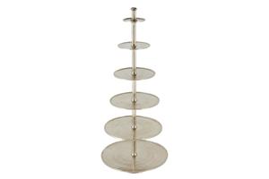 Etagere ABSTRACT 180cm 6 trays silver - 44475
